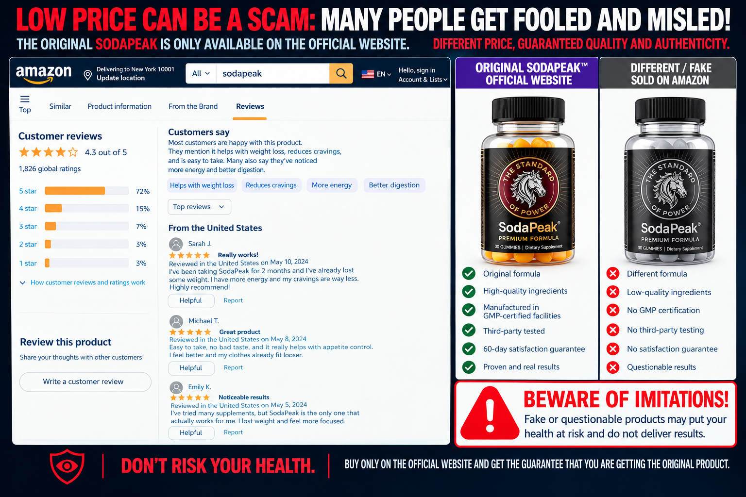 Scam and counterfeit product warning
