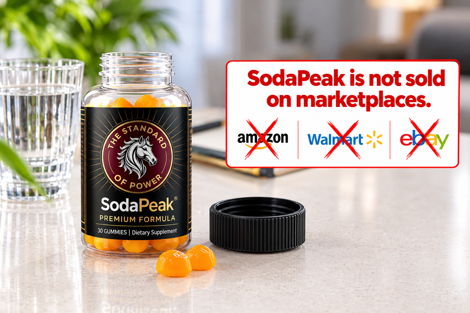 SodaPeak sold only outside marketplaces